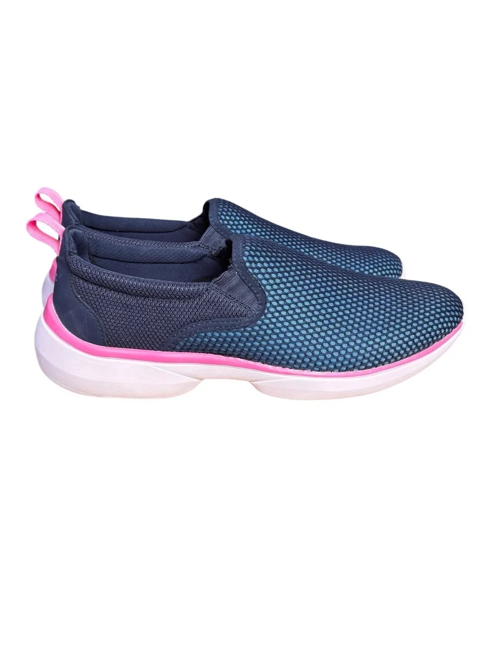 Vionic Vortex Zeta Slip-On Sneakers – Navy Blue & Pink | Women’s Size 9